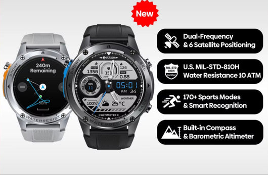 New  Stratos 2 Ultra GPS Smart Watch Built-In Compass Barometric Altimeter Dual-Band GNSS Voice Calling Smartwatch 10 ATM